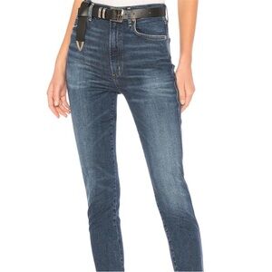 AGOLDE Roxanne Super High Rise Skinny Jeans | Freeway Dark Wash | Size 28